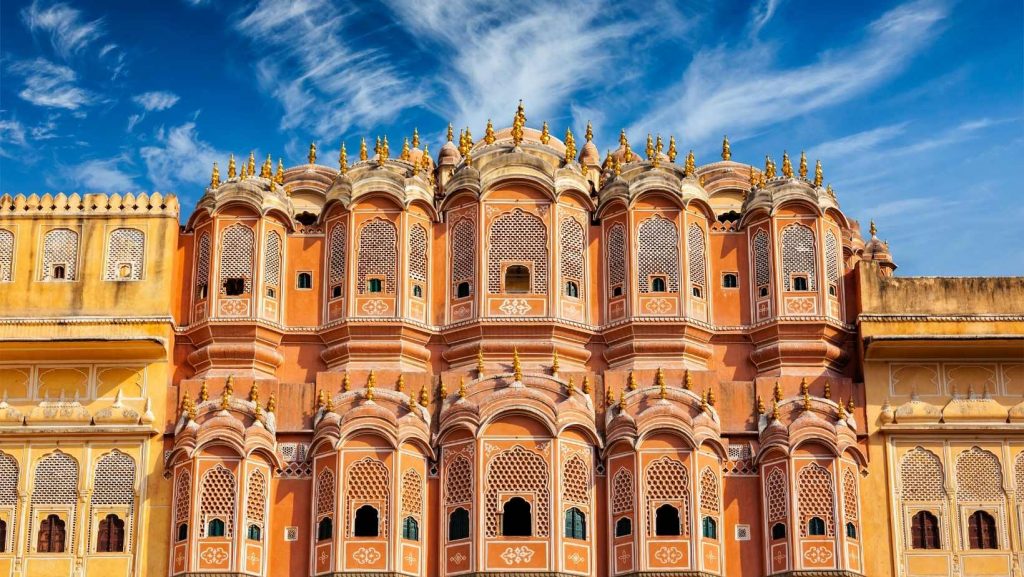 Jaipur (India), Rajasthan: città pietra rosa medievale cinta da mura